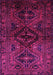 Machine Washable Persian Pink Traditional Rug, wshtr3136pnk