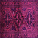 Square Persian Pink Traditional Rug, tr3136pnk