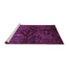 Sideview of Machine Washable Persian Purple Traditional Area Rugs, wshtr3136pur