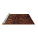 Sideview of Machine Washable Persian Brown Traditional Rug, wshtr3136brn