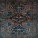Square Persian Light Blue Traditional Rug, tr3136lblu