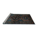 Sideview of Machine Washable Persian Light Blue Traditional Rug, wshtr3136lblu