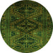 Machine Washable Persian Green Traditional Area Rugs, wshtr3136grn