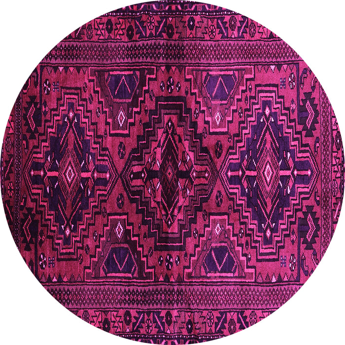 Round Persian Pink Traditional Rug, tr3136pnk