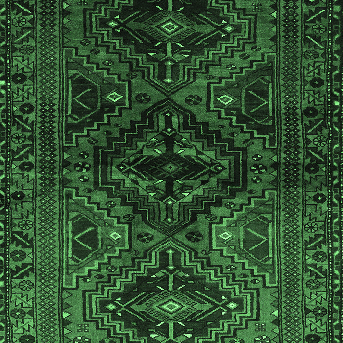 Machine Washable Persian Emerald Green Traditional Area Rugs, wshtr3136emgrn