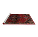 Sideview of Machine Washable Traditional Dark Brown Rug, wshtr3137