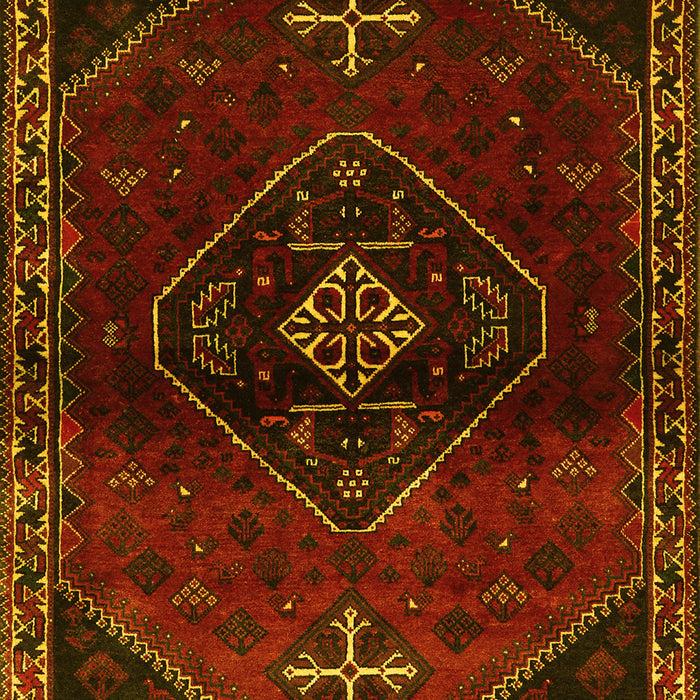 Machine Washable Persian Yellow Traditional Rug, wshtr3137yw