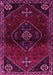 Machine Washable Persian Pink Traditional Rug, wshtr3137pnk