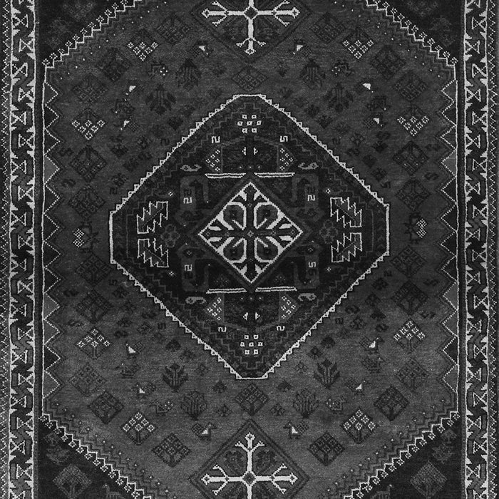 Serging Thickness of Machine Washable Persian Gray Traditional Rug, wshtr3137gry
