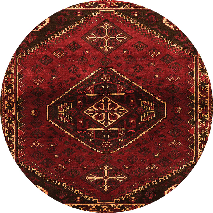 Square Persian Orange Traditional Rug, tr3137org