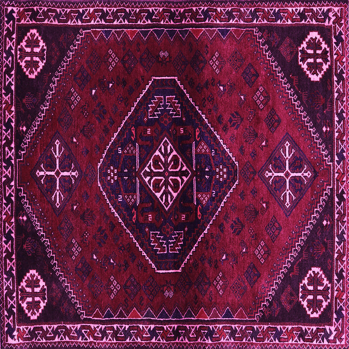 Square Persian Pink Traditional Rug, tr3137pnk