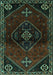 Machine Washable Persian Turquoise Traditional Area Rugs, wshtr3137turq