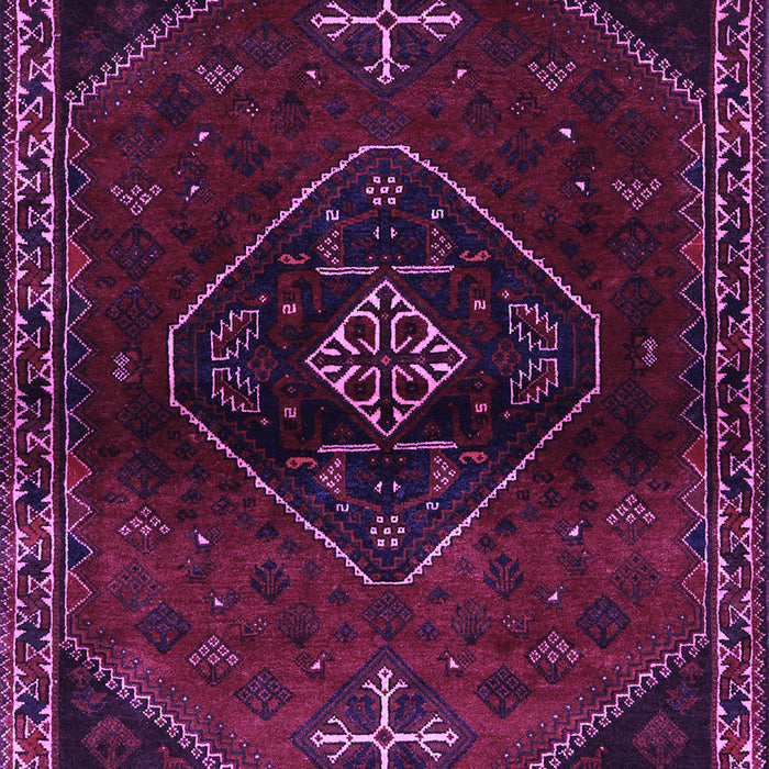 Machine Washable Persian Purple Traditional Area Rugs, wshtr3137pur