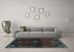 Machine Washable Persian Light Blue Traditional Rug in a Living Room, wshtr3137lblu