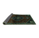 Sideview of Persian Turquoise Traditional Rug, tr3137turq