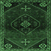 Square Persian Emerald Green Traditional Rug, tr3137emgrn