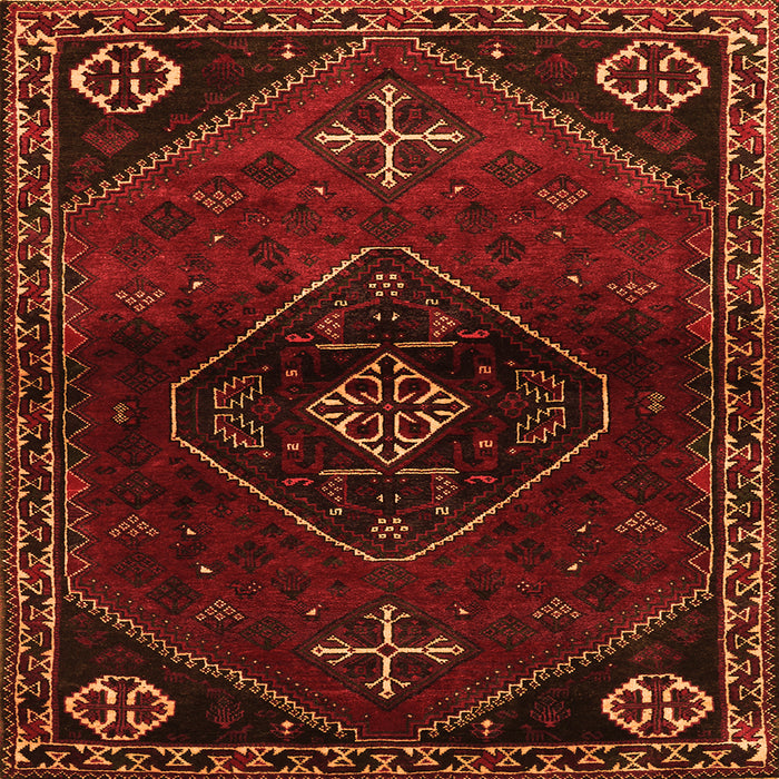 Serging Thickness of Persian Orange Traditional Rug, tr3137org