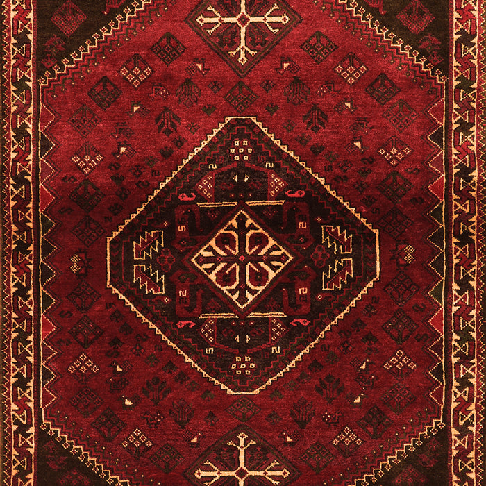 Serging Thickness of Machine Washable Persian Orange Traditional Area Rugs, wshtr3137org
