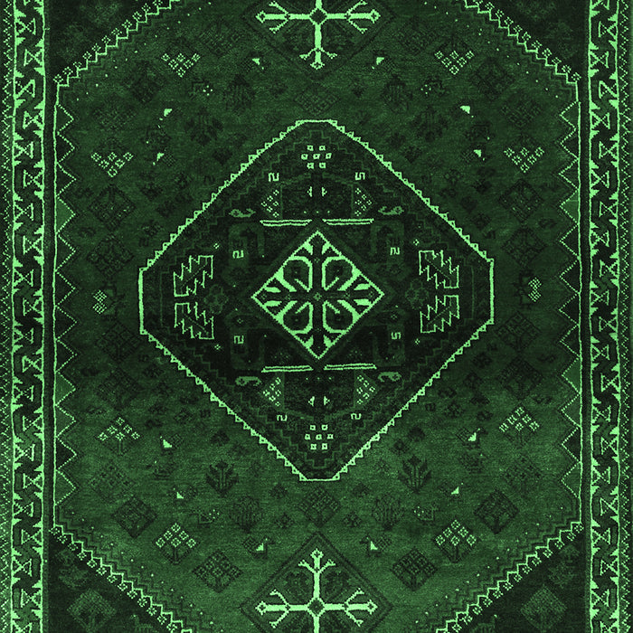 Machine Washable Persian Emerald Green Traditional Area Rugs, wshtr3137emgrn