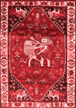 Animal Red Traditional Area Rugs