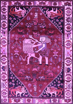 Animal Purple Traditional Rug, tr3138pur