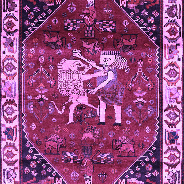 Animal Purple Traditional Rug, tr3138pur
