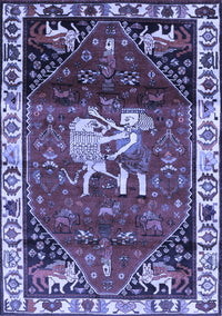 Animal Blue Traditional Rug, tr3138blu