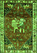 Animal Green Traditional Rug, tr3138grn