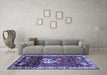 Machine Washable Animal Blue Traditional Rug in a Living Room, wshtr3138blu