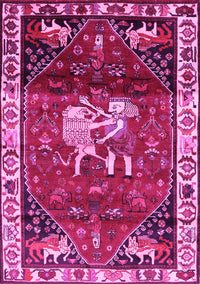 Animal Pink Traditional Rug, tr3138pnk