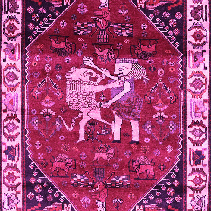 Animal Pink Traditional Rug, tr3138pnk