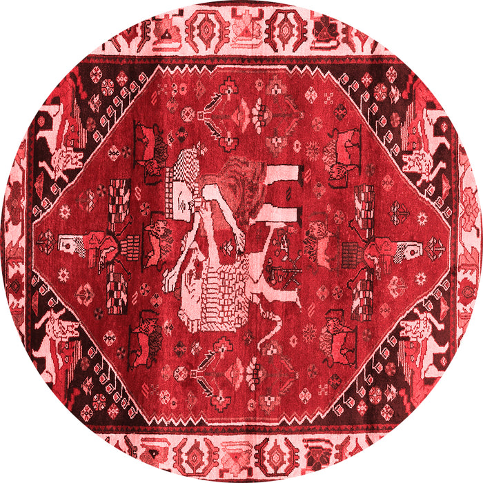 Animal Red Traditional Rug, tr3138red