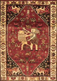 Animal Brown Traditional Rug, tr3138brn