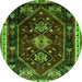 Machine Washable Persian Green Traditional Area Rugs, wshtr3139grn