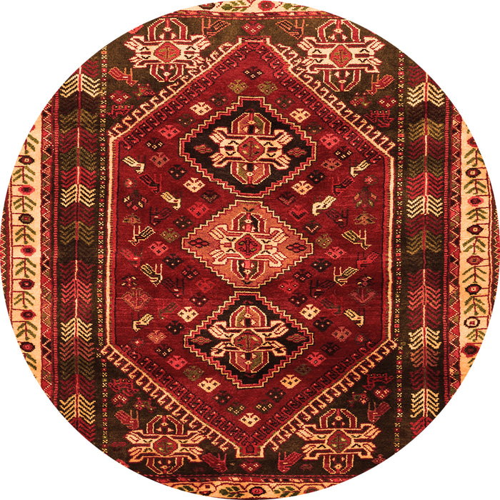 Square Persian Orange Traditional Rug, tr3139org
