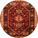Square Persian Orange Traditional Rug, tr3139org