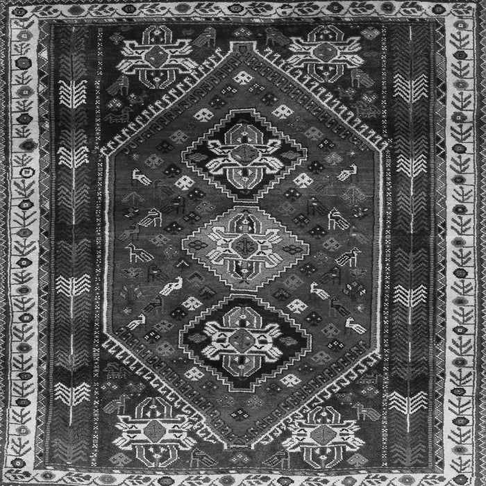 Round Machine Washable Persian Gray Traditional Rug, wshtr3139gry