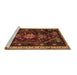 Sideview of Machine Washable Persian Brown Traditional Rug, wshtr3139brn