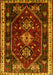 Machine Washable Persian Yellow Traditional Rug, wshtr3139yw