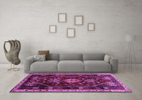 Machine Washable Persian Purple Traditional Rug, wshtr3139pur