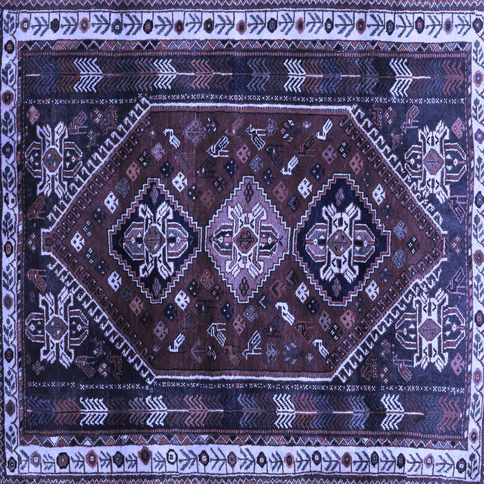 Square Persian Blue Traditional Rug, tr3139blu