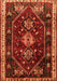 Serging Thickness of Machine Washable Persian Orange Traditional Area Rugs, wshtr3139org