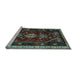 Sideview of Machine Washable Persian Light Blue Traditional Rug, wshtr3139lblu