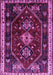 Machine Washable Persian Purple Traditional Area Rugs, wshtr3139pur