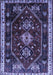 Machine Washable Persian Blue Traditional Rug, wshtr3139blu