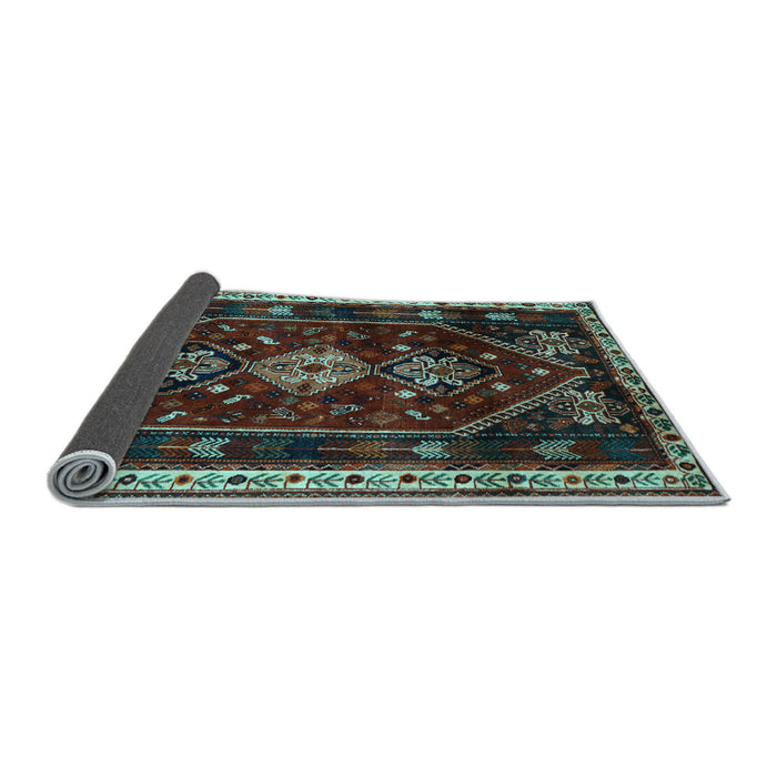 Sideview of Persian Light Blue Traditional Rug, tr3139lblu