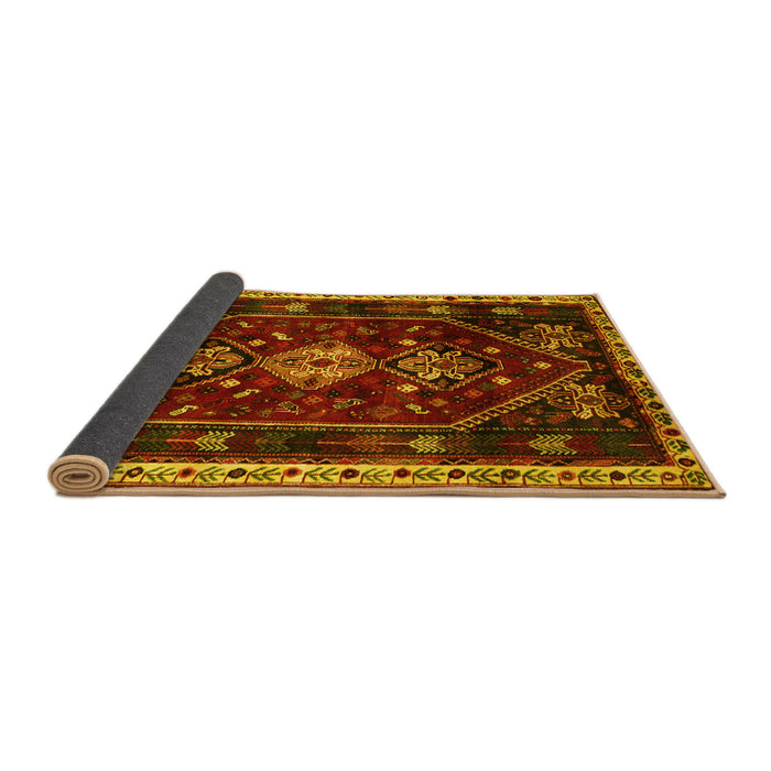 Sideview of Persian Yellow Traditional Rug, tr3139yw