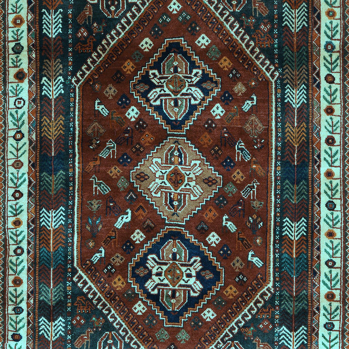 Machine Washable Persian Light Blue Traditional Rug, wshtr3139lblu