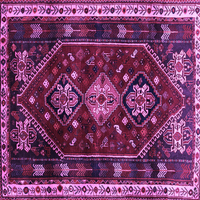 Square Persian Purple Traditional Rug, tr3139pur