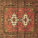 Square Persian Brown Traditional Rug, tr313brn